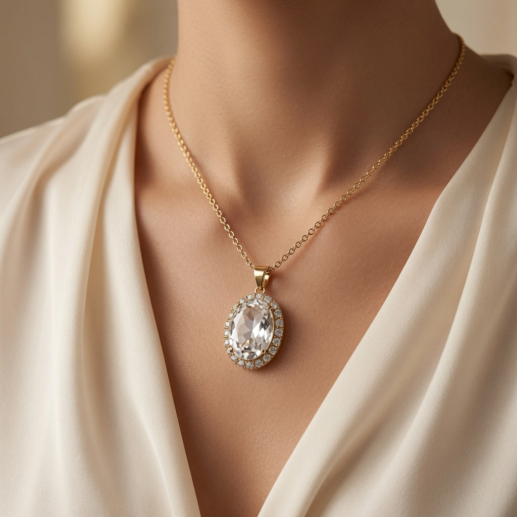 Gemstone Pendant - White