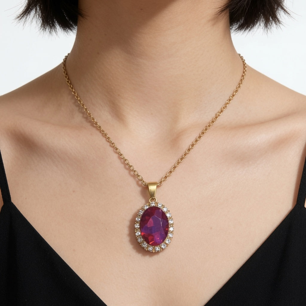 Gemstone Pendant - Red